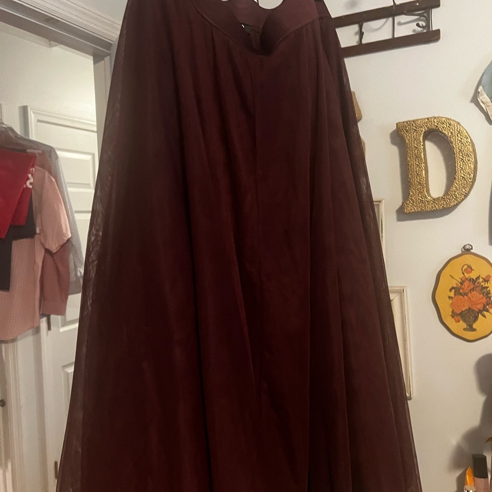 Elegant Burgundy Skirt